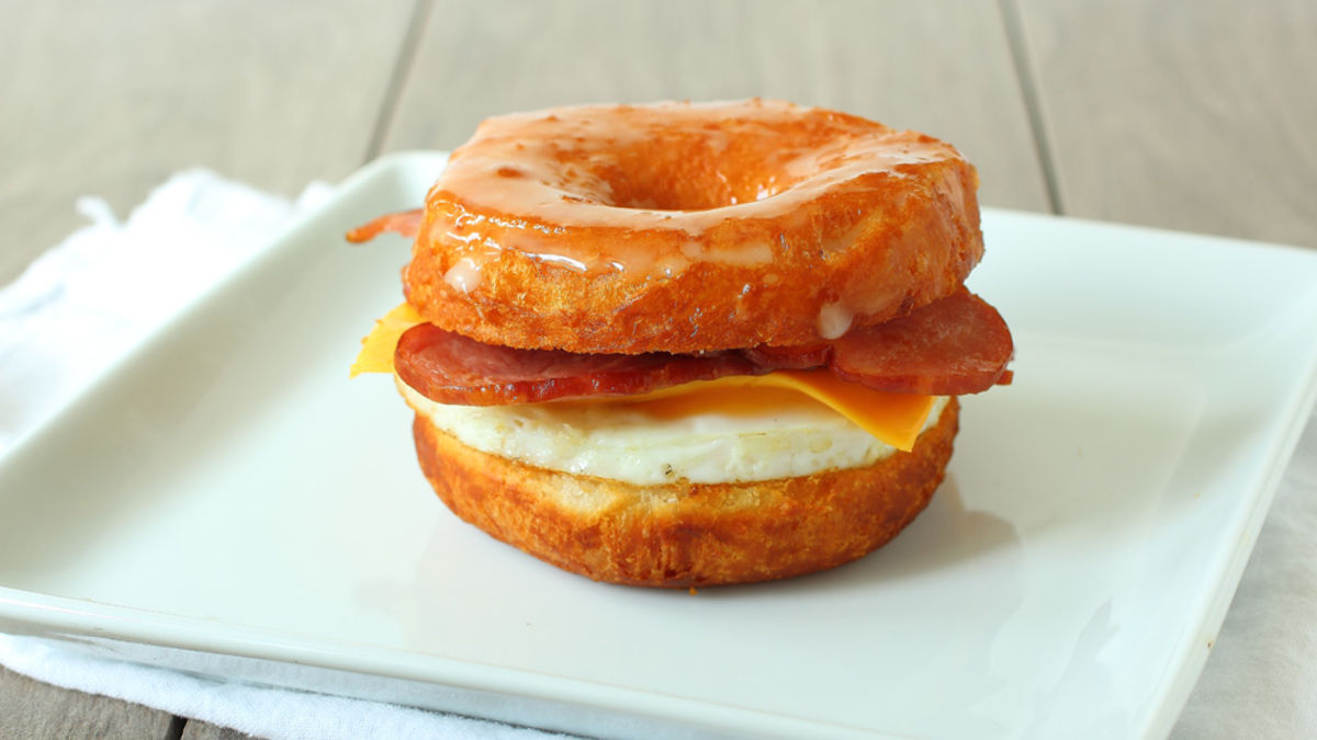 Doughnut Breakfast Sandwiches