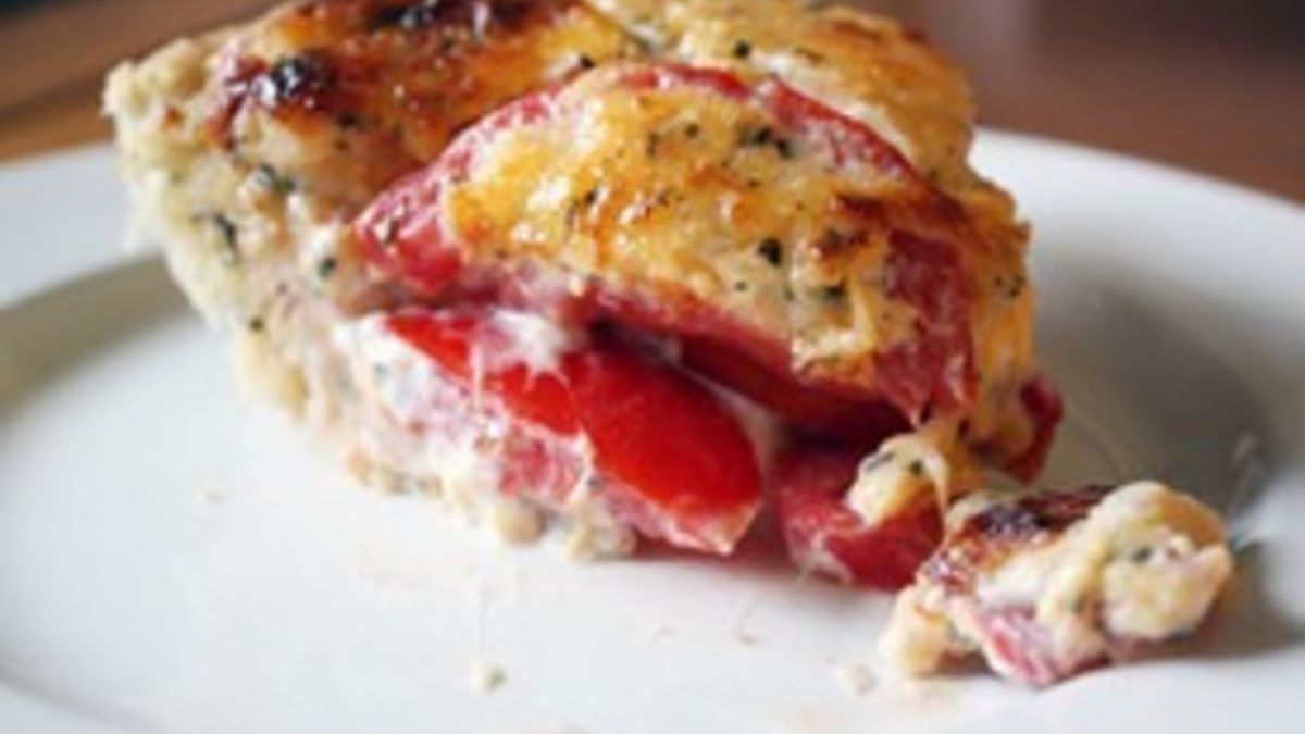 Tomato Pie and Buttermilk Parsley Biscuits
