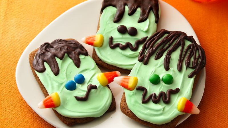Ginger Frankenstein Cookies