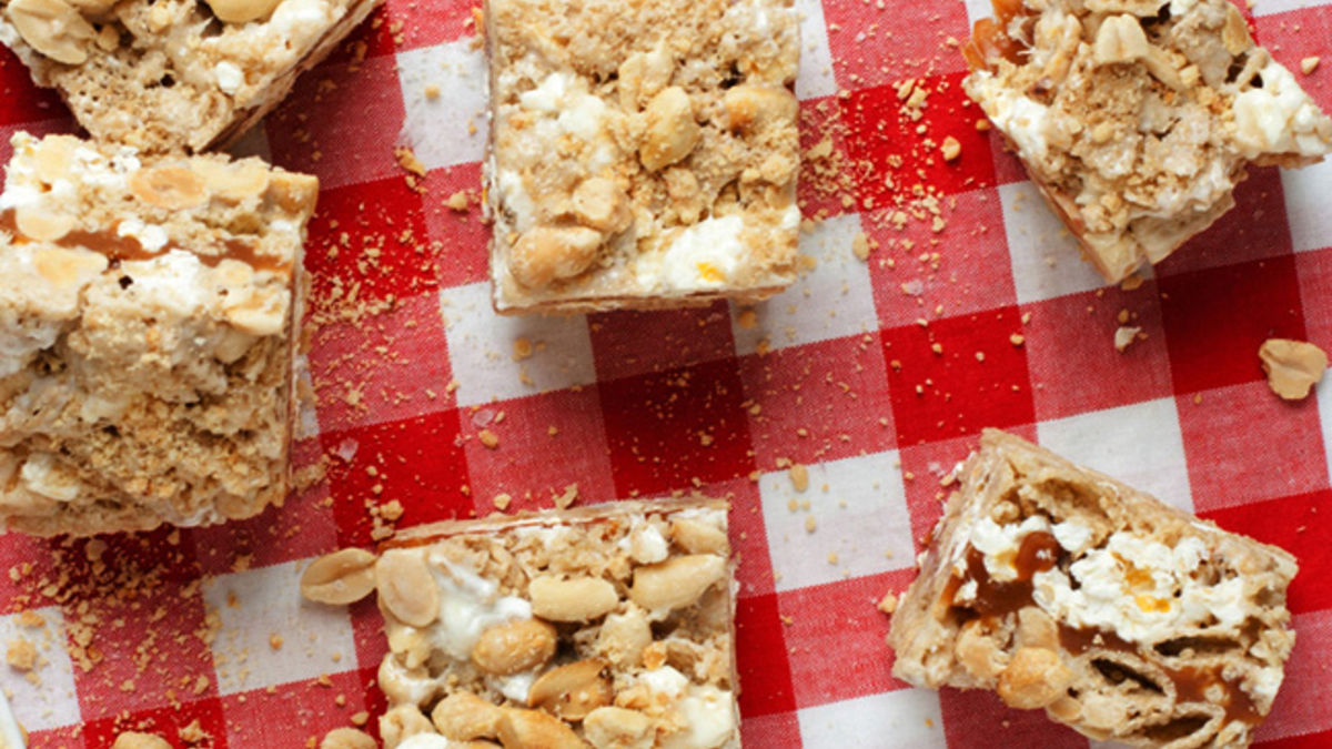 Salted Caramel Stuffed Chex® Cereal Treats