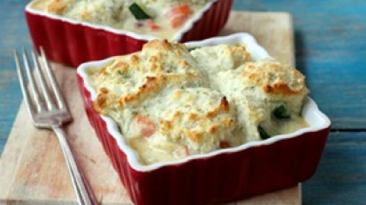 Chicken Veggie Pot Pies for Two