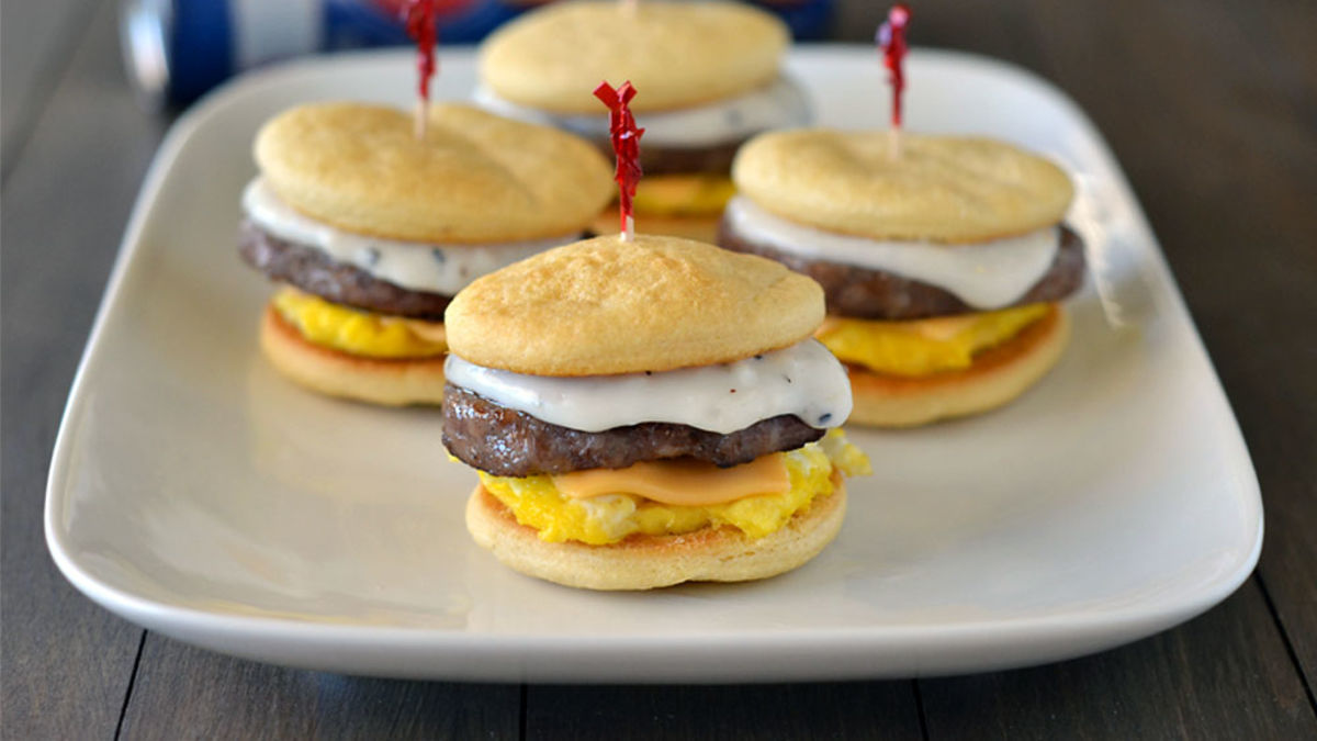 Crescent Bun Breakfast Sliders