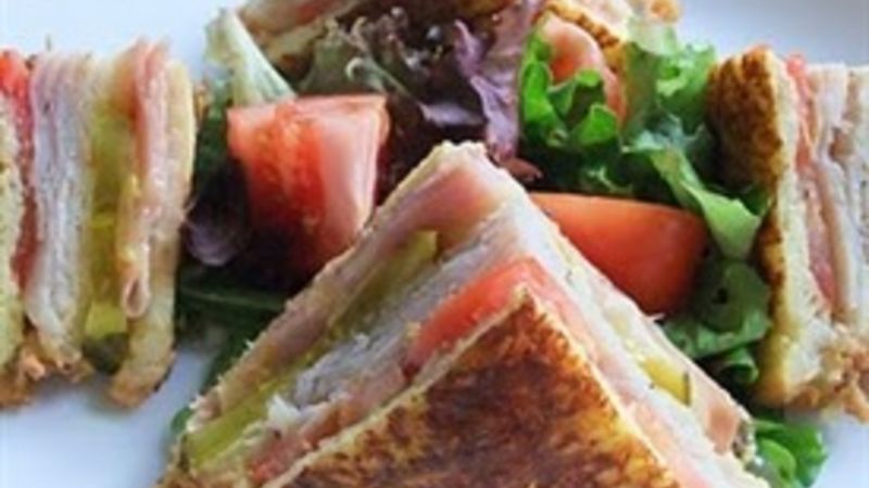 French-Toasted Club Sandwich Recipe - Tablespoon.com