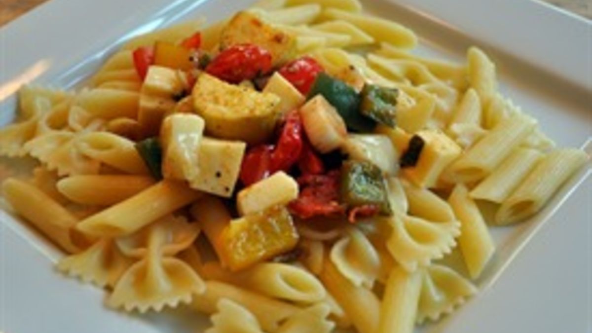 Grilled Vegetables over Pasta