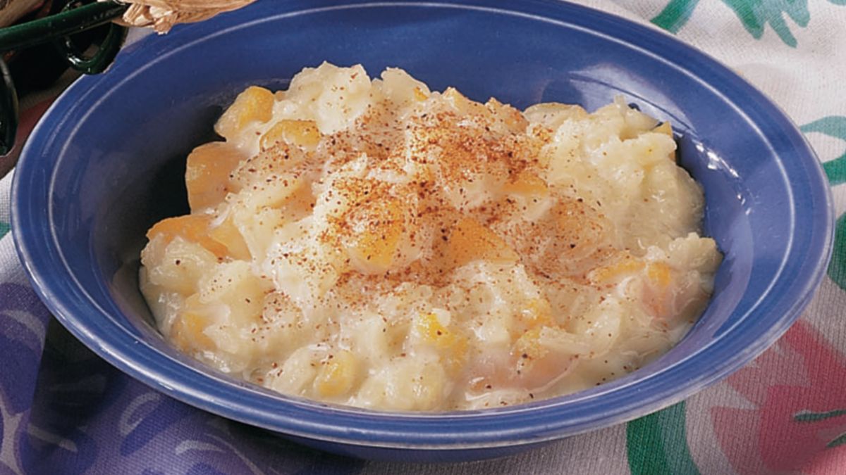 Rice Pudding with Raspberry Sauce