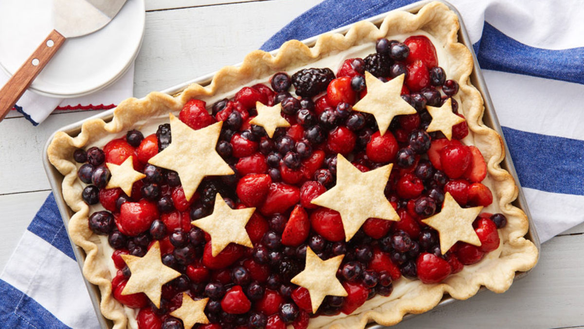 Star-Spangled Red, White & Blue Slab Pie