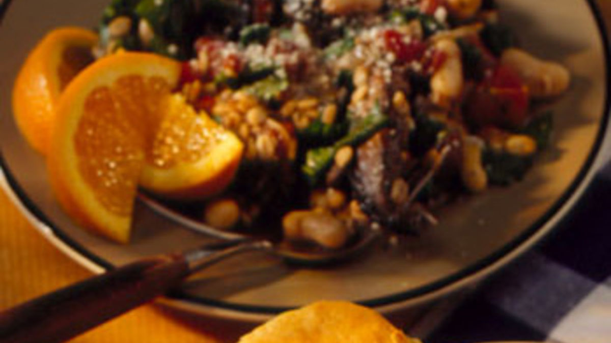 Italian Barley and Bean Pilaf