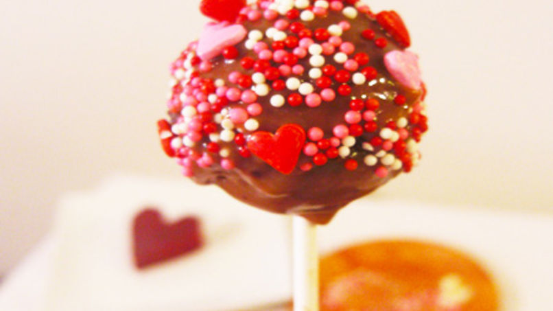 Chupetas de Pastel para San Valentín