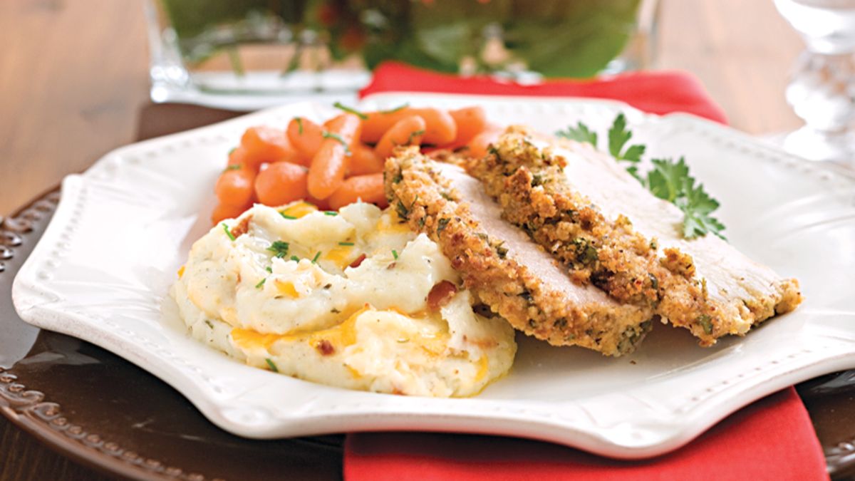 Roast Pork Loin with Crumb Crust