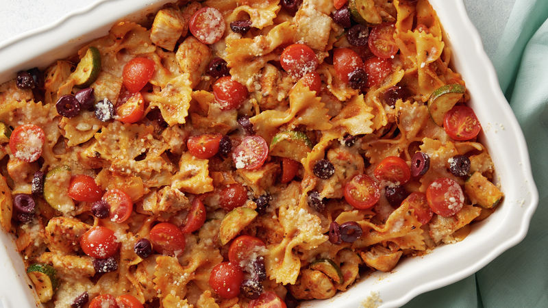 Lighter Mediterranean Pasta Bake