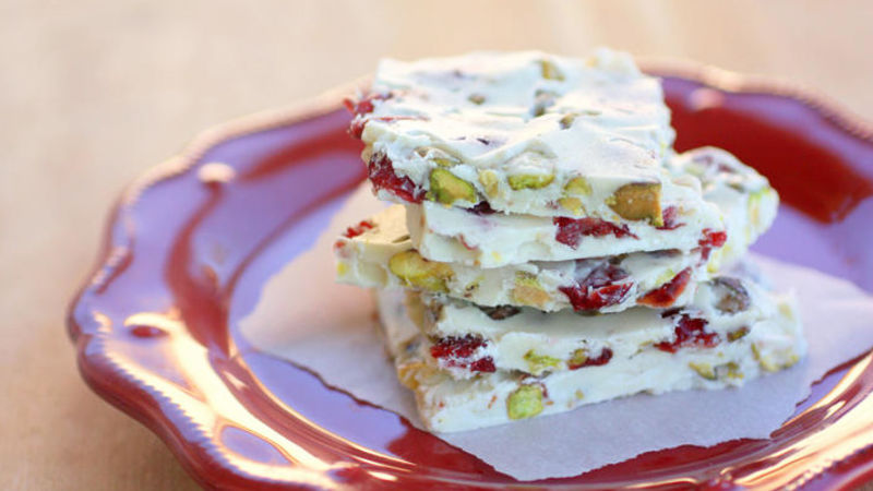 Red and Green Pistachio Bark Recipe - Tablespoon.com