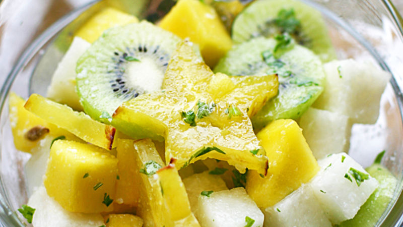 Jicama Lime Tropical Fruit Salad Recipe - BettyCrocker.com