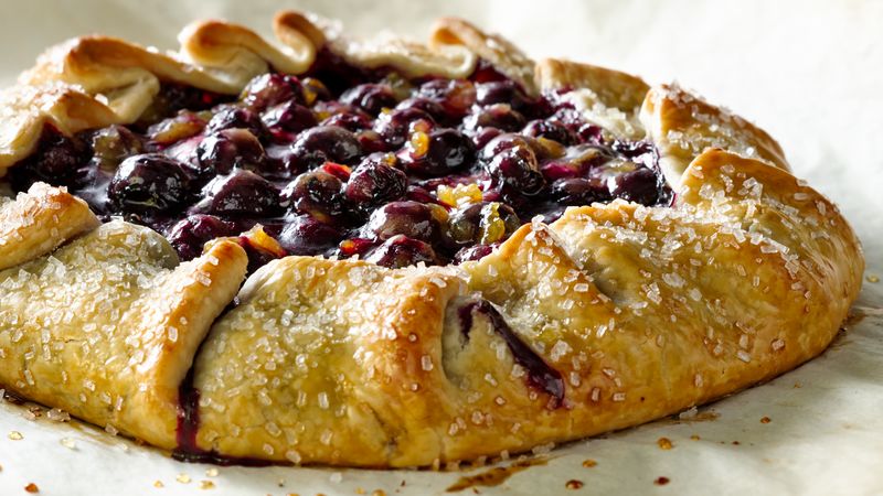 Orange Cardamom Blueberry Crostata