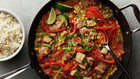 How to Make Skillet Coconut Miso Chicken with Peppers and Corn Video