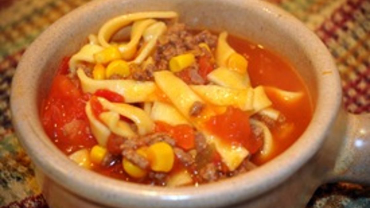 Vegetable Beef Noodle Soup with a Kick
