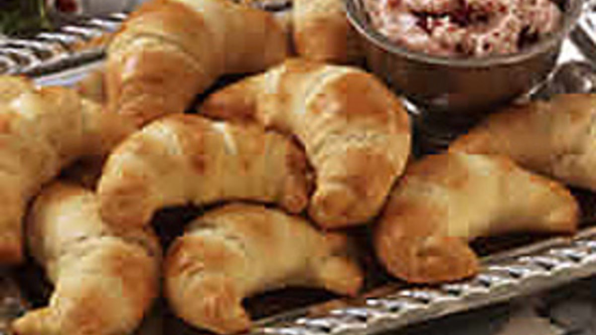 Glazed Crescent Rolls with Cranberry-Orange Butter
