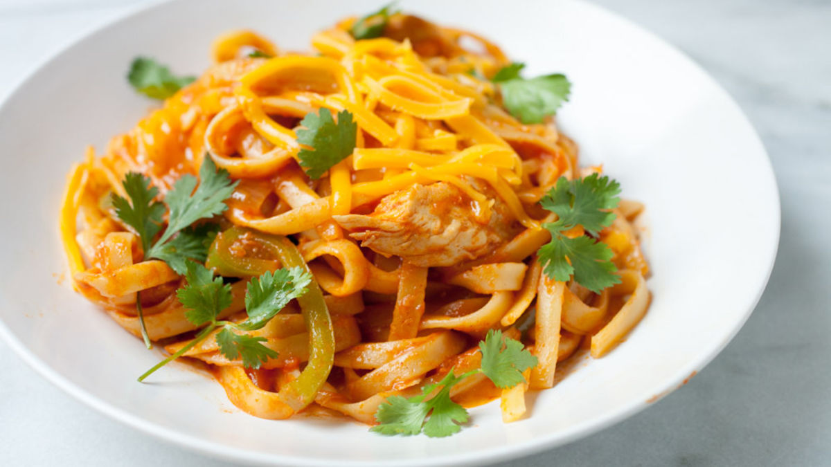 One-Pot Cheesy Chicken Fettuccine