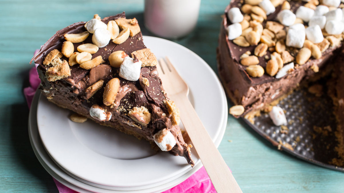 Peanut Butter S'mores Ice Cream Cake