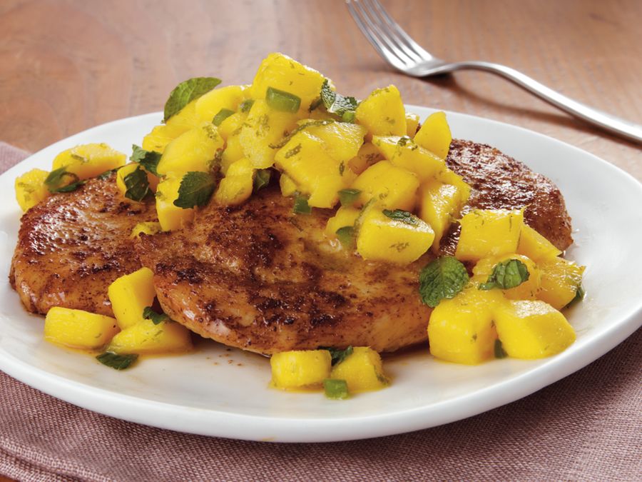 Chicken Topped with Mango Salsa