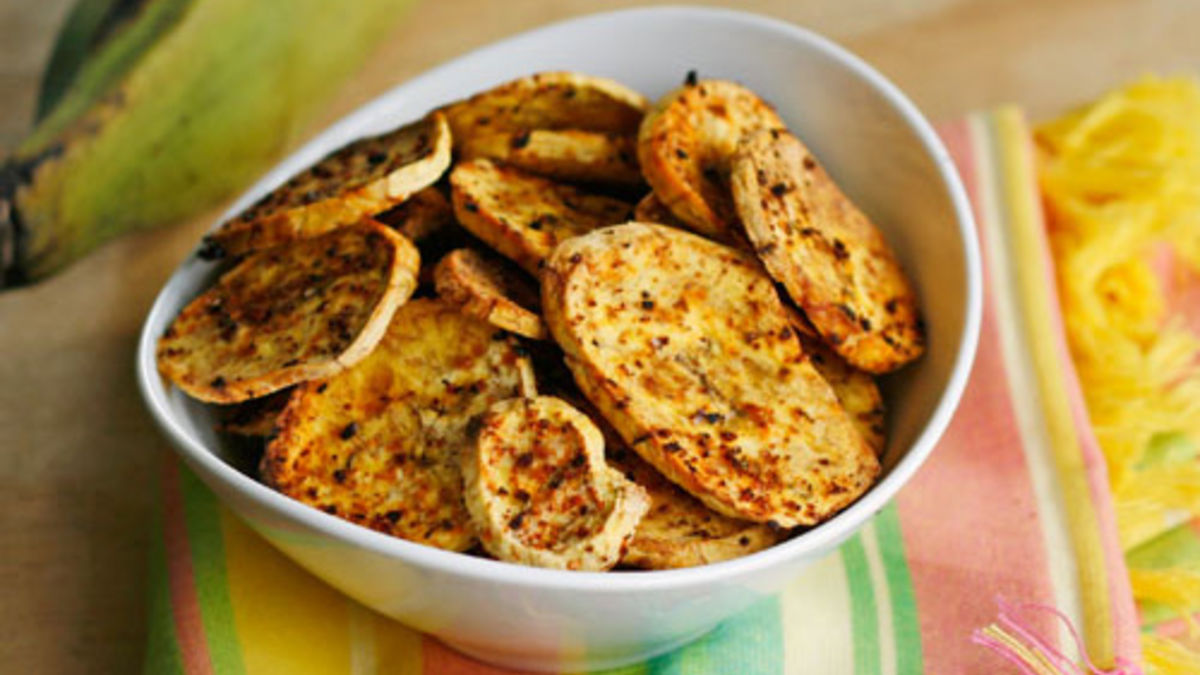 Baked Barbecue Plantain Chips