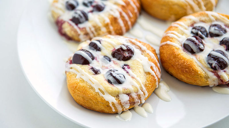 Cream Cheese and Cherry Danish Biscuits