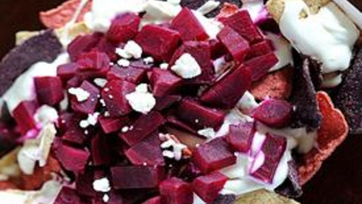 Beet and Goat Cheese Nachos