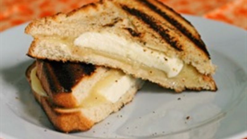 Grilled Three Cheese Grilled Cheese Recipe - Tablespoon.com