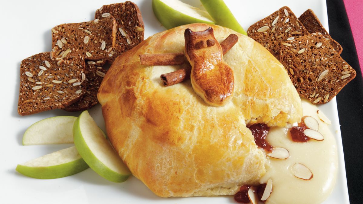 Baked Brie with Raspberry Preserves