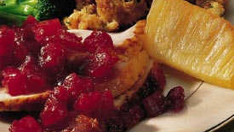 Honey-Glazed Turkey Breast with Roasted Pineapple Recipe - BettyCrocker.com