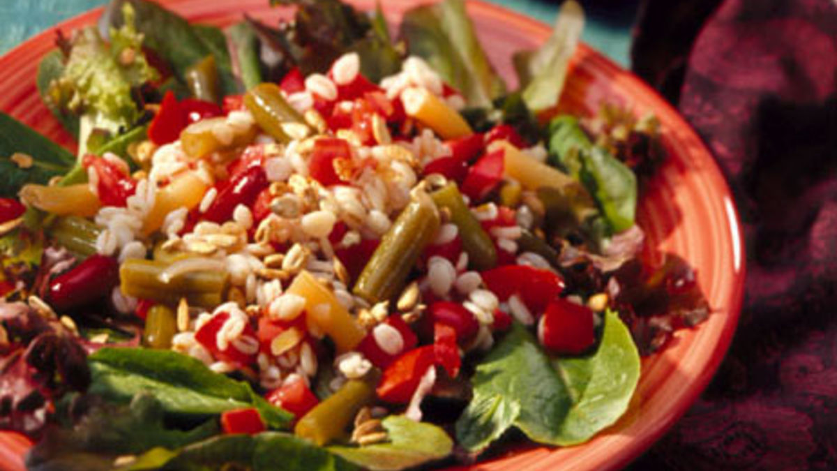 Three-Bean and Barley Salad