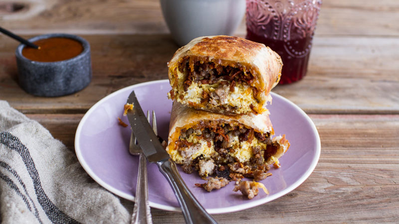 Crunchy Breakfast Wrap Recipe - BettyCrocker.com
