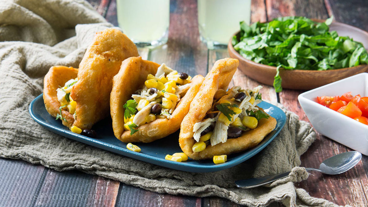 20-Minute Chicken Puffy Tacos