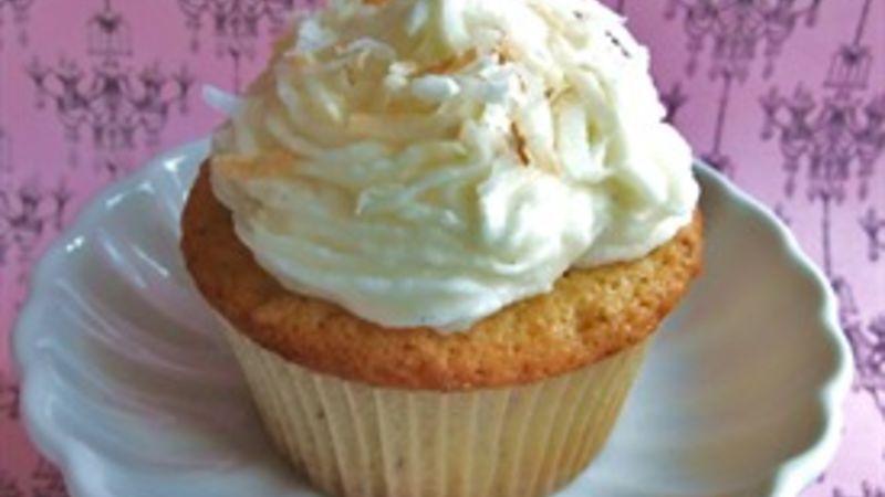 Voluptuous Vanilla Bean-Coconut Cupcakes Recipe - Tablespoon.com