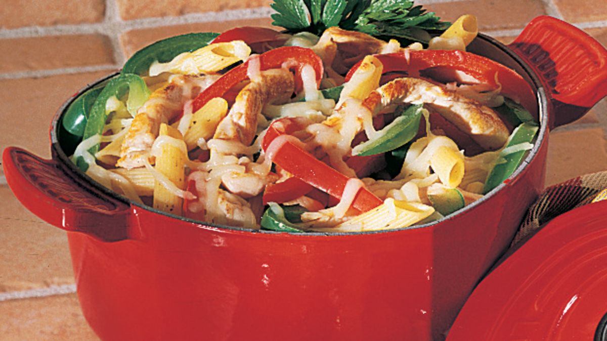 Shrimp, Pasta and Pepper Bake