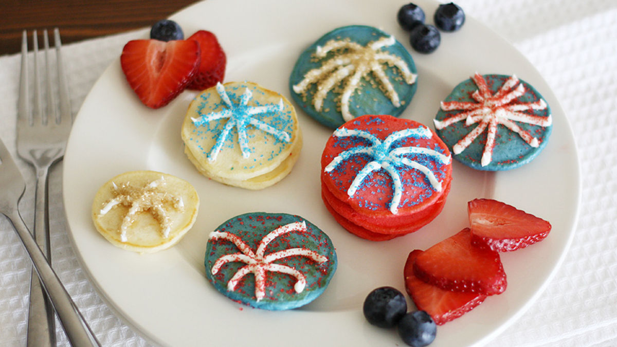 Festive Fireworks Pancakes