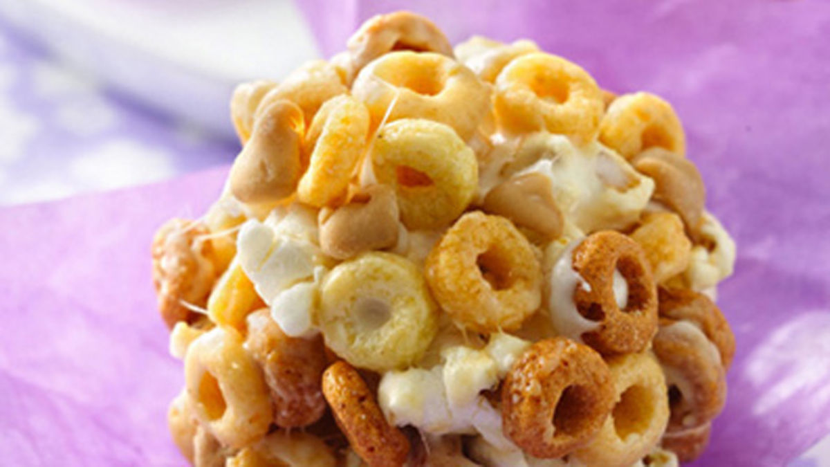 Peanut Butter-Cheerios™ Popcorn Balls