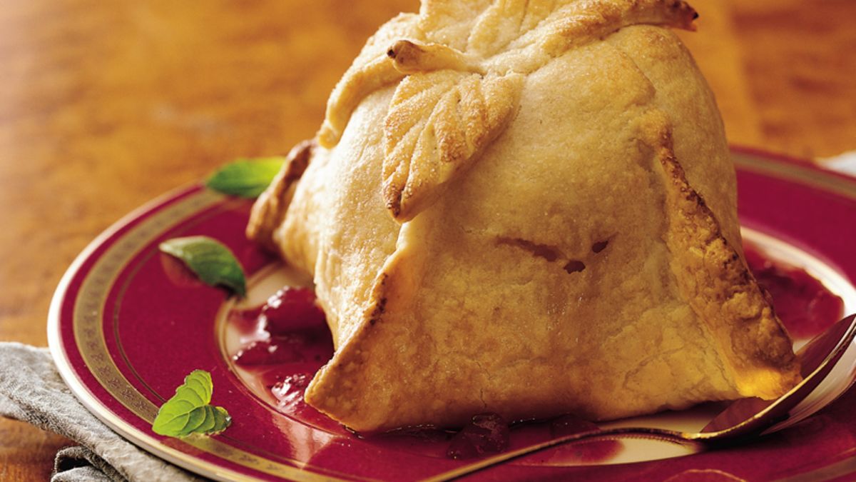 Cranberry Apple Dumplings with Crimson Sauce