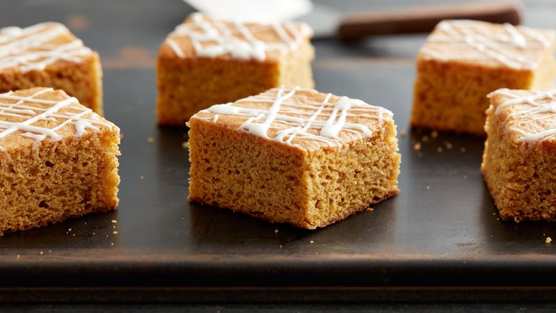 Pumpkin Blondie Cake-Mix Bars