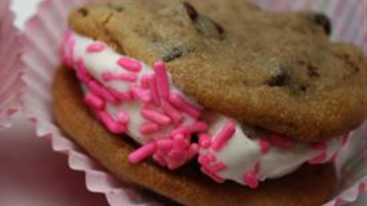 Chocolate Chip Cookie Ice Cream Sandwiches