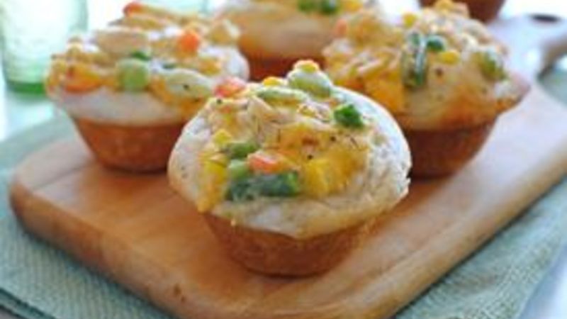Chicken Pot Pie Cupcakes Recipe - Tablespoon.com