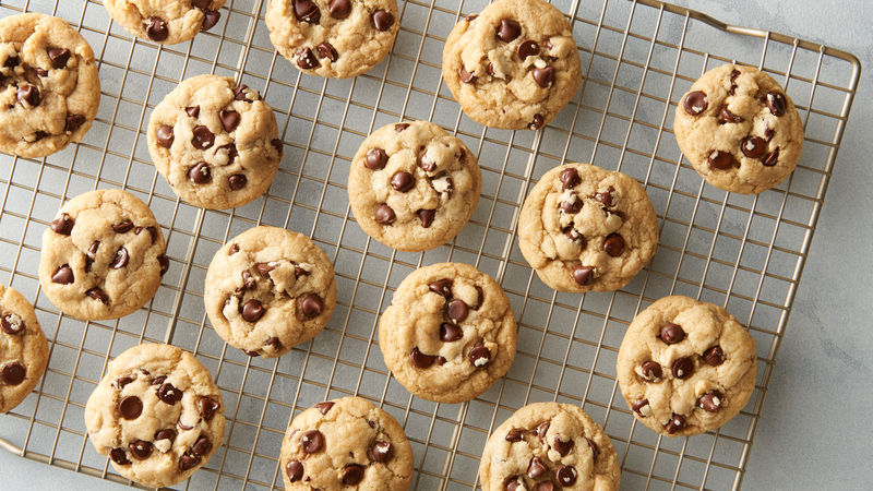 Vegan Chocolate Chip Cookies prepared recipe on a cooling rack