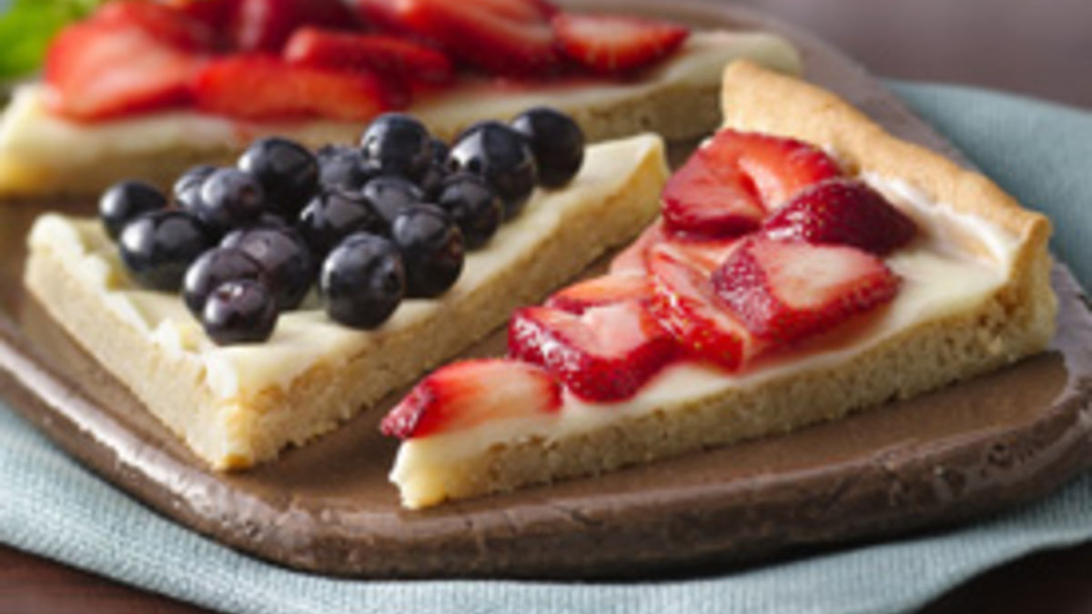 Berries and Cream Dessert Triangles
