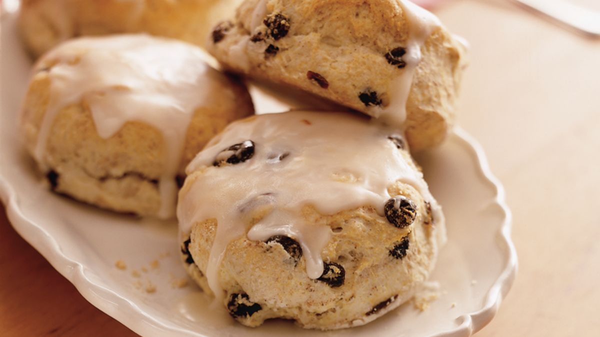 Glazed Raisin-Cinnamon Biscuits
