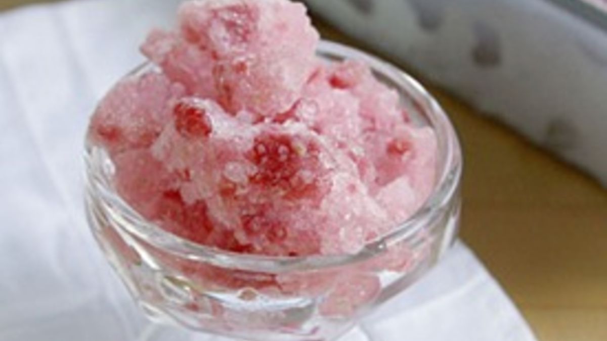 Lemon Raspberry Granita