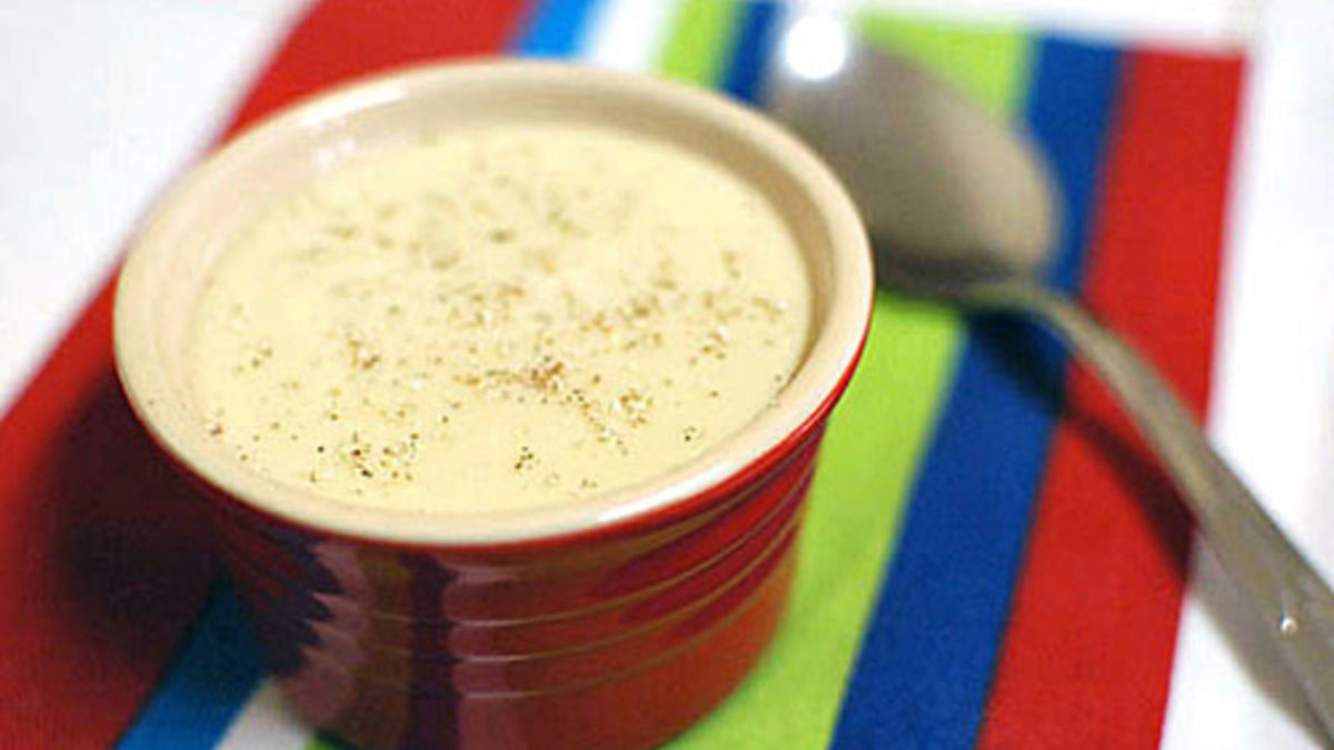 Egg Nog and Bourbon Pudding
