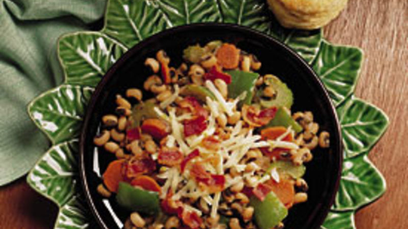 Savory Black-Eyed Peas with Bacon Recipe - BettyCrocker.com