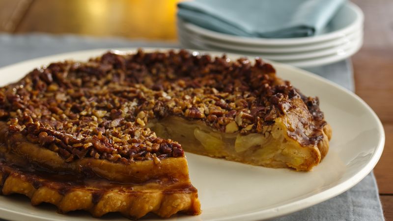 Caramel Pecan Upside Down Chai Apple Pie