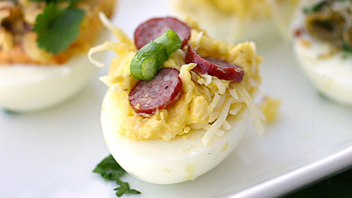 Pizza Deviled Eggs