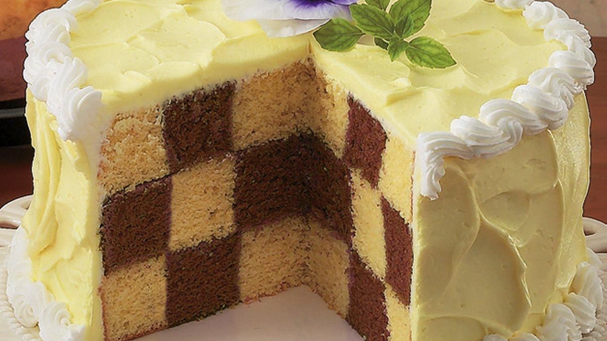 Gâteau au chocolat en damiers