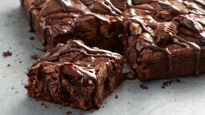 Peanut Butter Molten Lava Brownies